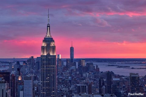 Location : New York, USA - This Image was taken from the Top of the Rock Observation Deck and is displayed here with permission from Top of the Rock, L.L.C