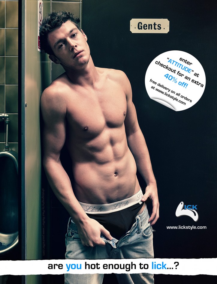 Lick Underwear Attitude Advert February Steve Stephen Box 2011