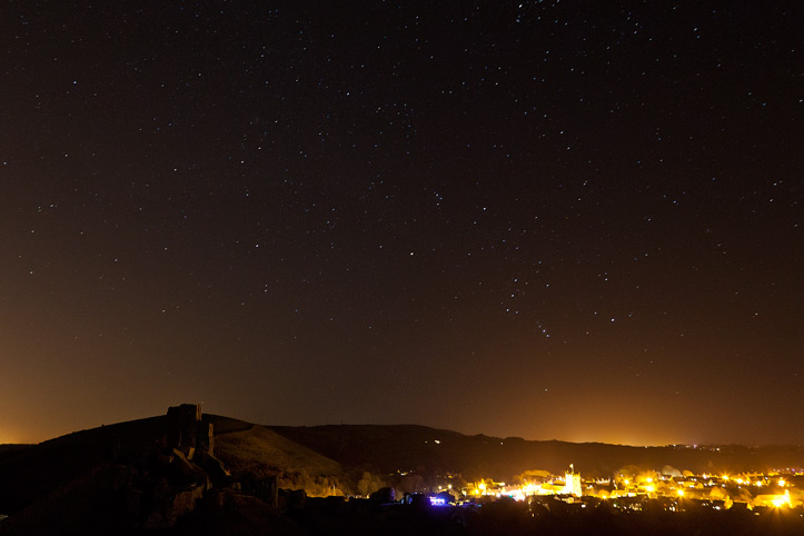 Location for photographing Corfe Castle at night, Dorset - Paul Reiffer, Professional Photographer