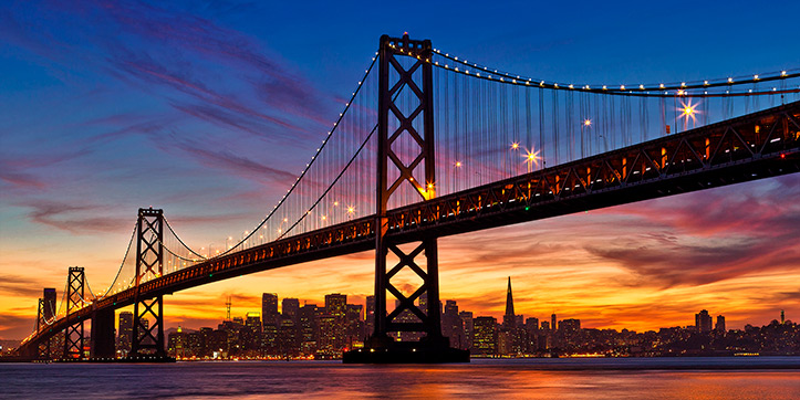 Treasure Island San Francisco Bay Bridge Photography Cityscape Night Sunset - Paul Reiffer, Photographer