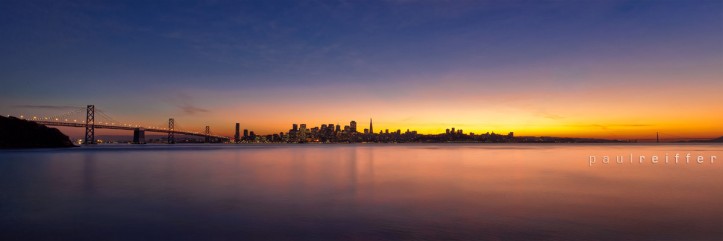 San Francisco Sunset Skyline Cityscape From Treasure Island Bay Bridge Golden Gate - Paul Reiffer, Photographer