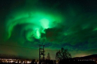 Northern Lights Aurora Borealis Norway Tromso Tromsoø Paul Reiffer Photographs Professional Photographer Mountain Night Sky Lyngen Furuflaten Pollfjellet