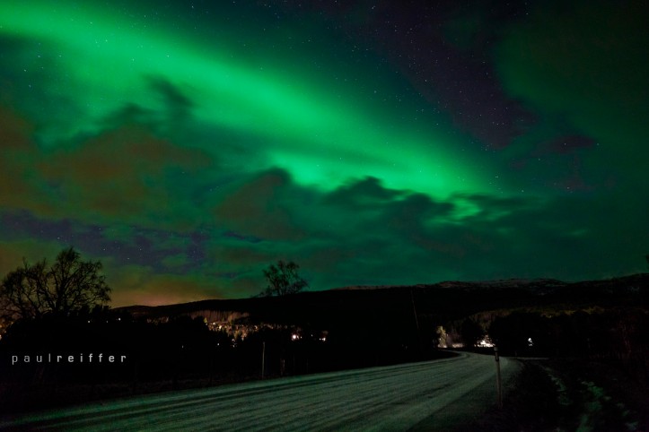 Northern Lights Aurora Borealis Norway Tromso Tromsoø Paul Reiffer Photographs Professional Photographer Mountain Night Sky