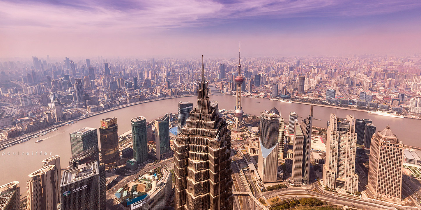 Shanghai Skyline from the SWFC World Financial Center Bottle Opener - Jin Mao Tower - Oriental Pearl Tower - Paul Reiffer Photographer