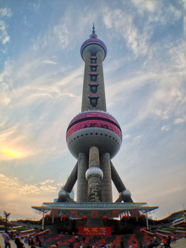 Oriental Pearl Tower using Olloclip 3-in-1 iPhone camera lens