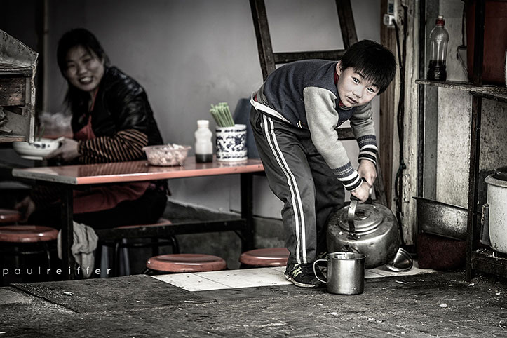 Street Photography Shanghai - Paul Reiffer Photographer - Boy making tea