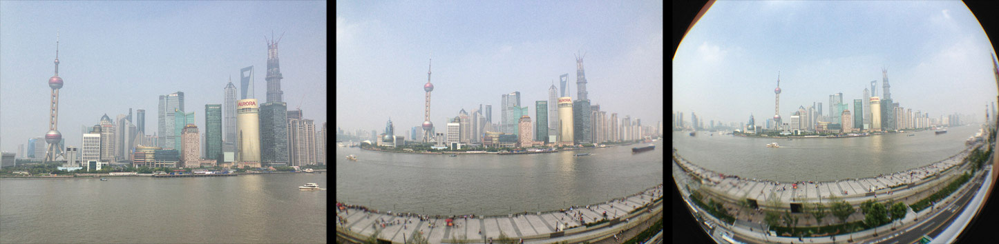 olloclip 3-in-1-lens PuDong Skyline Comparison