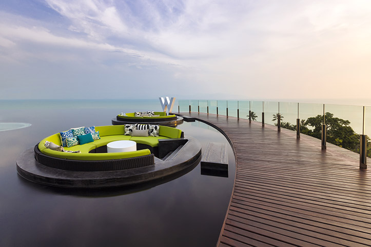 W Retreat Koh Samui Talent People Shots WooBar Infinity Pool Pods Bar Gulf Thailand