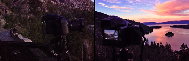 photographing emerald bay iphone pictures phase one iq280 sunset
