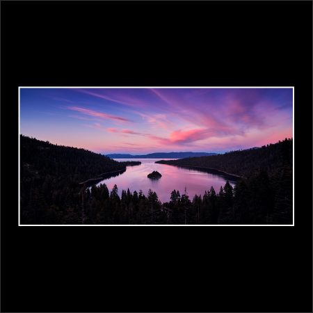 product picture Pink Emerald Bay Lake Tahoe Sunrise Sunset Tea House Island buy limited edition print paul reiffer photograph photography