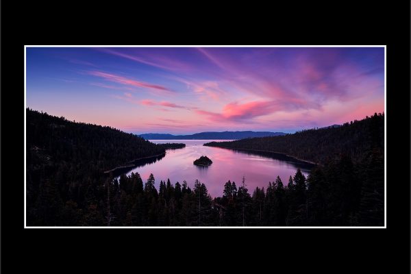 product picture Pink Emerald Bay Lake Tahoe Sunrise Sunset Tea House Island buy limited edition print paul reiffer photograph photography