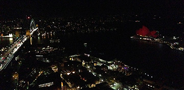 iphone sydney opera house red from shangri la bar