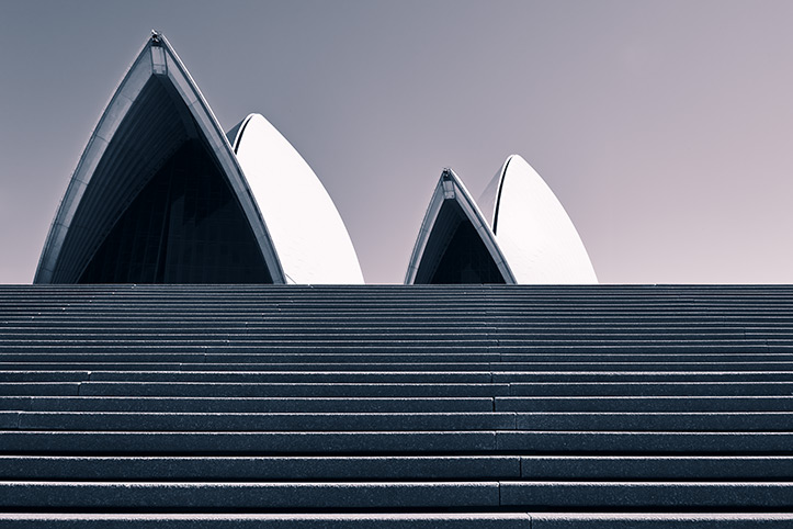 sydney opera house steps polapan filter paul reiffer photographer landscape australia
