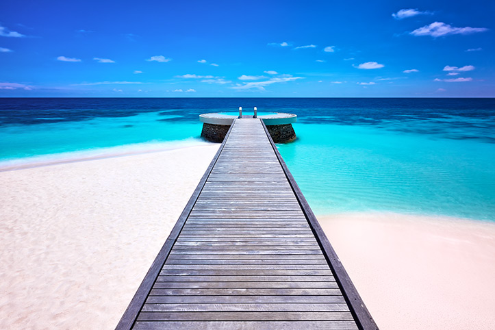 Dive In Salt Pool Huvafen Fushi Per Aquum Photograph Jetty Blue Sky Clouds Ocean Clear Beach Paul Reiffer Professional Photographer Landscapes