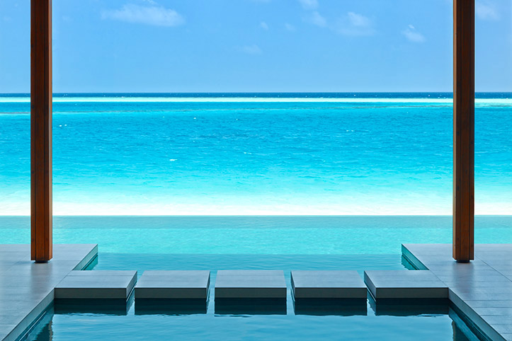 Niyama Maldives Beach Retreat Bungalow Per Aquum Sea View Infinity Pool Paul Reiffer Photographer Blue Ocean Sky