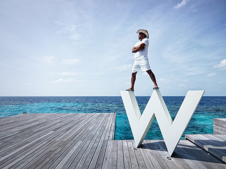 Arshad Welcome Jetty Seaplane W Logo Sign W Retreat Maldives Paul Reiffer Photographer Professional Commercial Hotels Resort