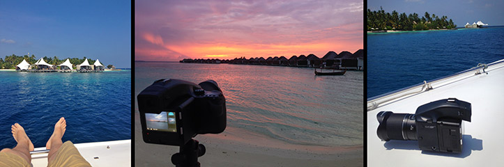 w retreat maldives phase one photographing landscape talent photos profile boat sunset giottos tripod iphone