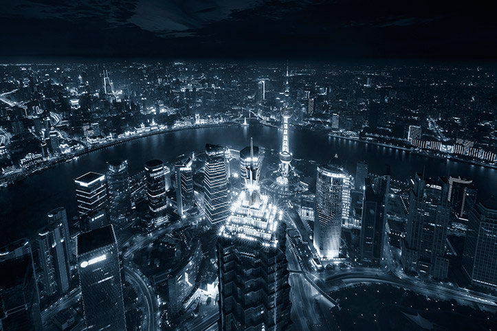 SWFC Pudong Lujiazui View Oriental Pearl Tower Shanghai Cityscape Bund Night Lights Skyscrapers City Paul Reiffer Photographer Landscape