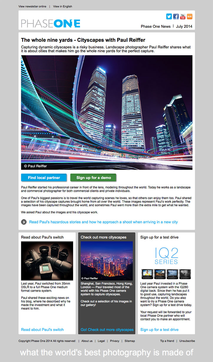 email newsletter phase one cityscapes whole nine yards paul reiffer