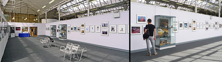 empty gallery setup people rps print exhibition 157 paul reiffer nanpu bridge over the rainbow london photographer