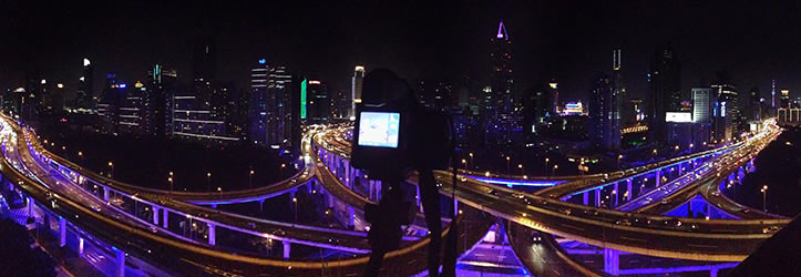 behind the scenes shooting shanghai calling 2 phase one iQ280 cityscape iPhone panoramic rooftop city