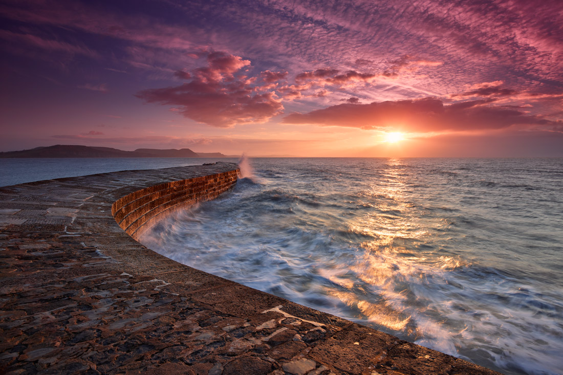 Breakwater Lyme Regis Bay The Cobb Paul Reiffer Professional Landscape Photographer