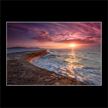 breakwater lyme regis bay the cobb sunrise buy limited edition fine art photograph landscape prints paul reiffer