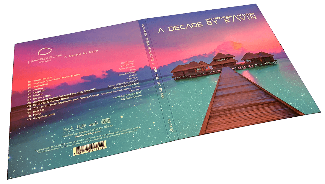 A Decade By Ravin CD Cover Huvafen Fushi Maldives CD Music Cover Paul Reiffer