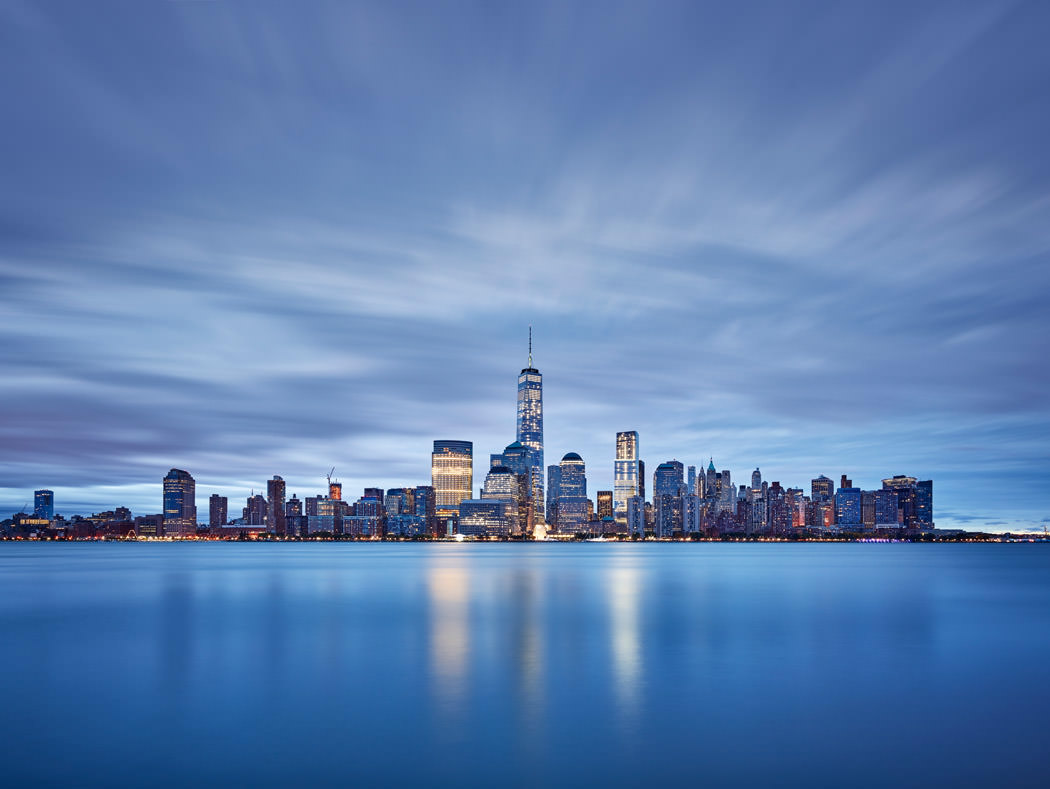 Financial Freedom Tower FiDi New Jersey Clouds River Long Exposure Dawn Morning Paul Reiffer Photographer Cityscape City Manhattan