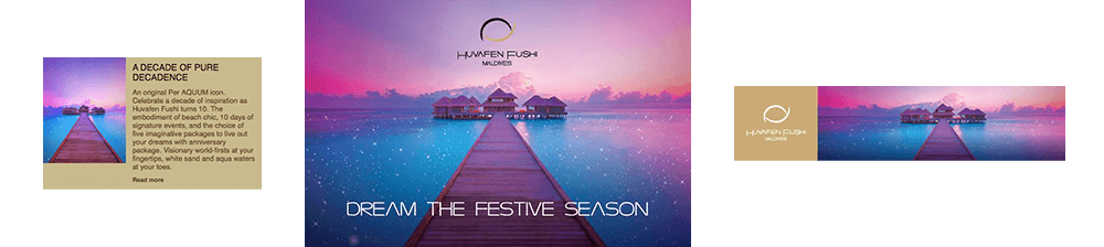 Huvafen Fushi Maldives Logos Dream Calendar Festive Season Paul Reiffer Spa Jetty