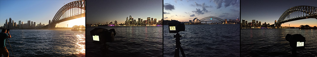 Behind The Scenes Paul Reiffer Photographer Cityscapes Sydney Harbour Bridge Opera House Night Sky iPhone