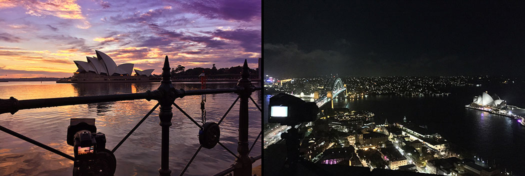 Behind The Scenes Paul Reiffer Photographer Cityscapes Sydney Harbour Bridge Opera House Sunrise Shangri-La From Above iPhone