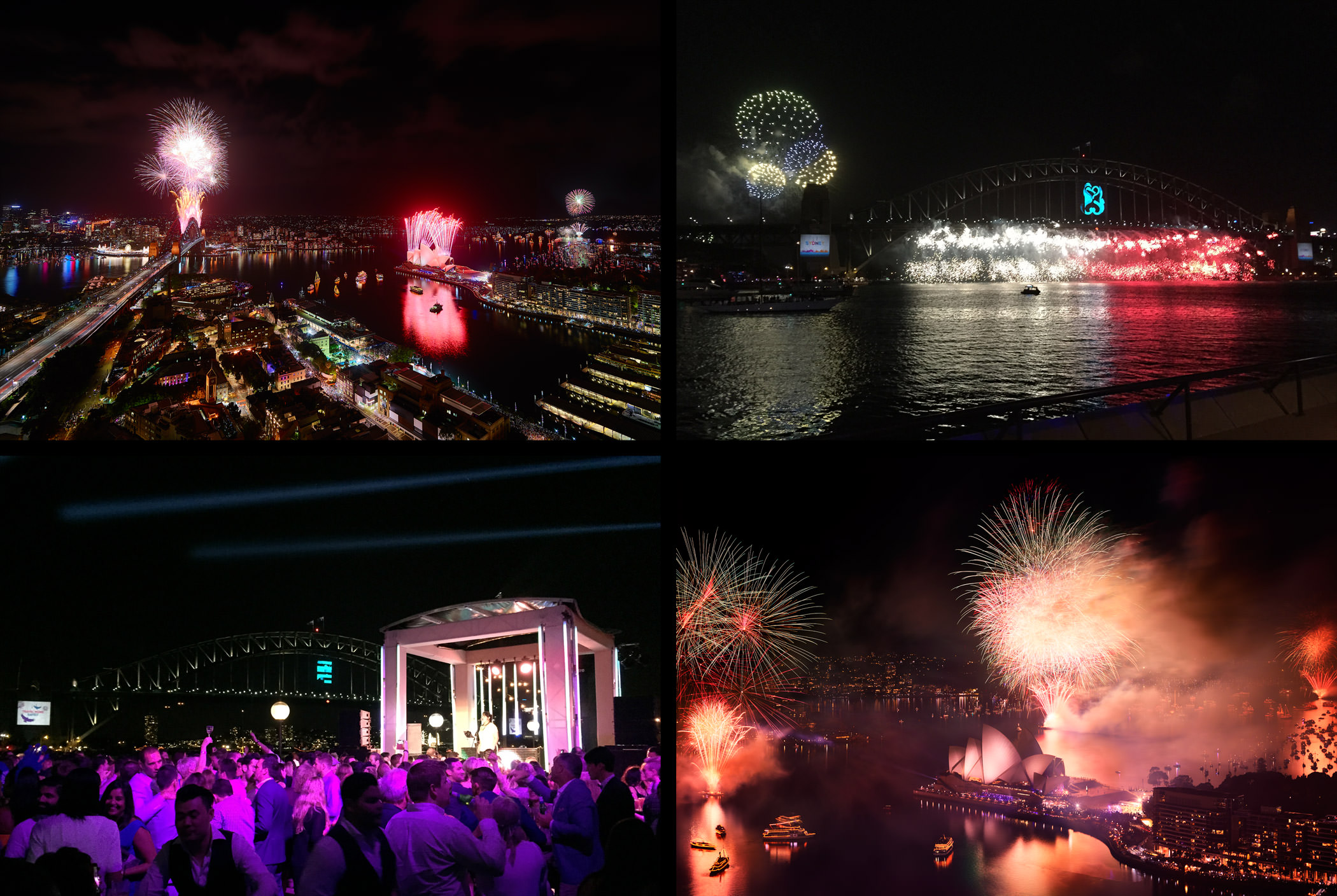 Sydney New Year Eve 2014 2015 Paul Reiffer Photographer Roof Top Shangri La Hotel Photographs View Harbour Bridge Opera House Fireworks Show
