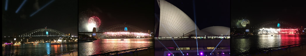 Sydney New Years Eve NYE 2014 Harbour Bridge Party At The House Opera Fireworks Light Show iPhone Photographs