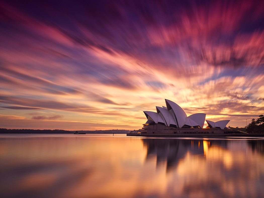 The Morning After Sydney Opera House Sunrise Paul Reiffer Professional Landscape Photographer Long Exposure Golden Harbour Australia