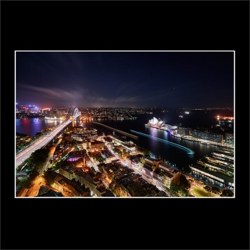 above down under sydney opera house bridge harbour night landscape cityscape buy limited edition fine art photograph prints paul reiffer