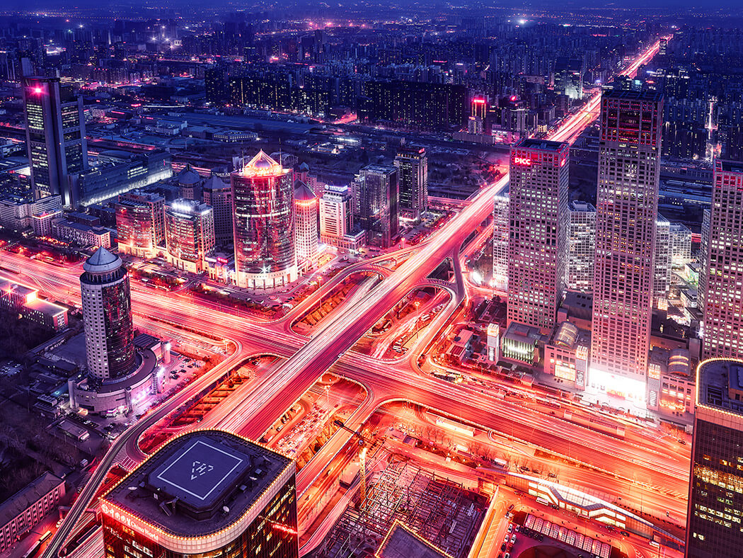 china world summit wing tallest highest building beijing capital city china road intersection cityscape night paul reiffer professional landscape photographer