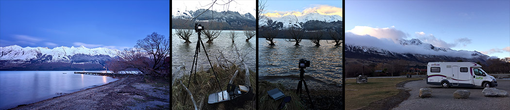 BTS 2 Winter Morning Cold Ice Frost Jucy Camper Casa Campa Van Glenorchy Lake Wakatipu Queenstown New Zealand South Island Willow Trees Photography Professional Photographs