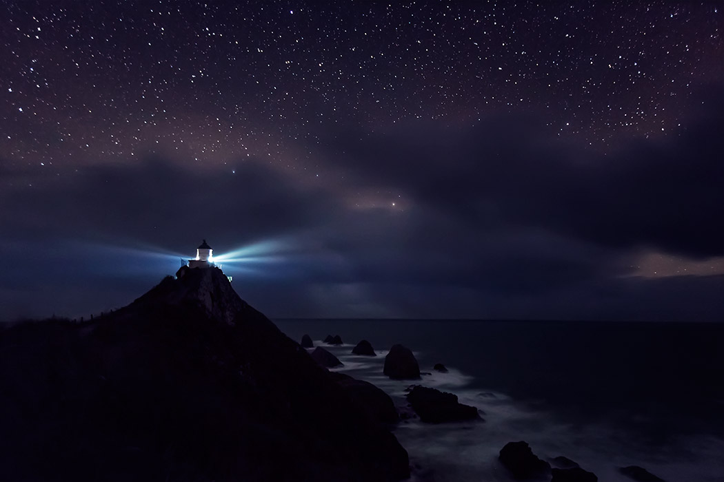 Nuggets Point Lighthouse Kaka Otago New Zealand Nugget Star Astro Photography Stars Galaxy Universe Sky Paul Reiffer Professional Photographer Guide To Shooting South Island Winter Night