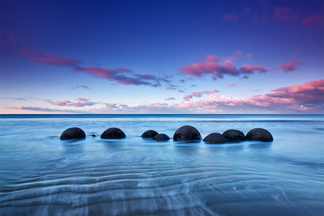 Reveal Paul Reiffer Photographer Landscape Moeraki Boulders Beach Sea Sunset NiSi Filters New Zealand Test Review Cokin Lee Comparison