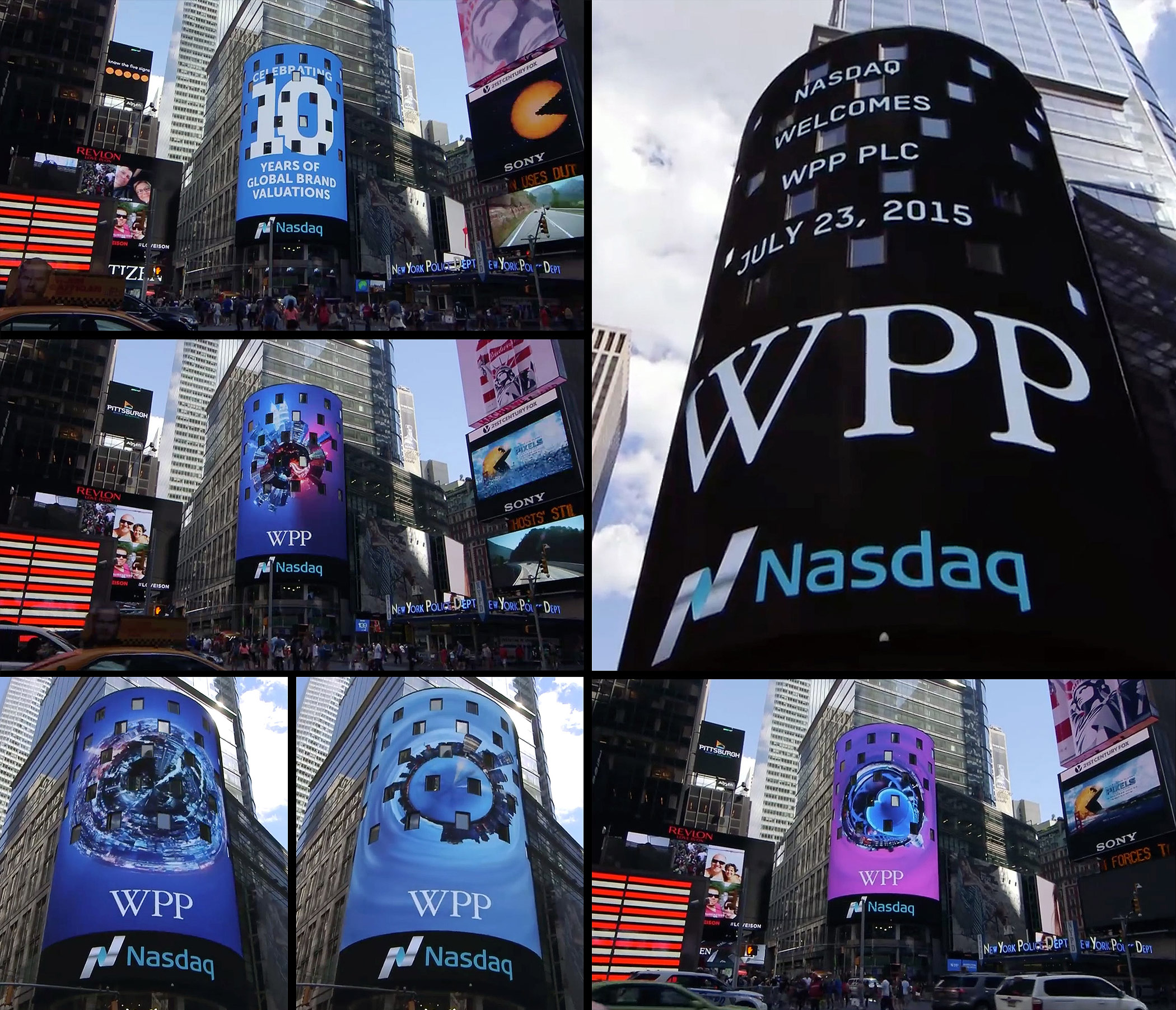 featured square image wpp nasdaq paul reiffer tiny planets low res brandz video wall display july 2015 marketsite tower times square new york