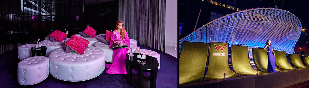W Doha Fouz Instagram Celebrity Front Entrance Traditional Dress Paul Reiffer Photographer