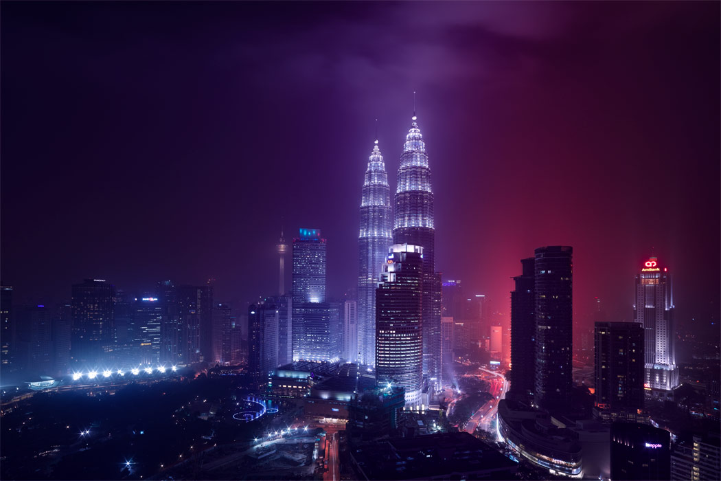 KL Kuala Lumpur Cityscape Skyline Central City Sentral Mall Petronas Towers Haze Pollution 2015 Air Quality Bad Visibility Paul Reiffer