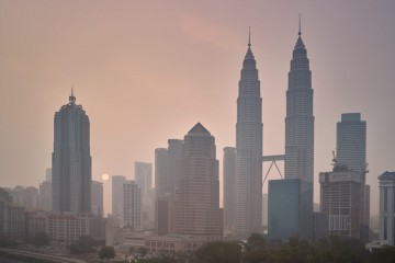 Sunrise Smog Haze Pollution Kuala Lumpur KL Malaysia October 2015 Indonesia Fires Smoke Sun Paul Reiffer Photographer