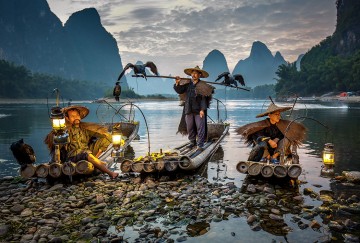 fake guilin li river cormorant fishermen false photos dark side photography