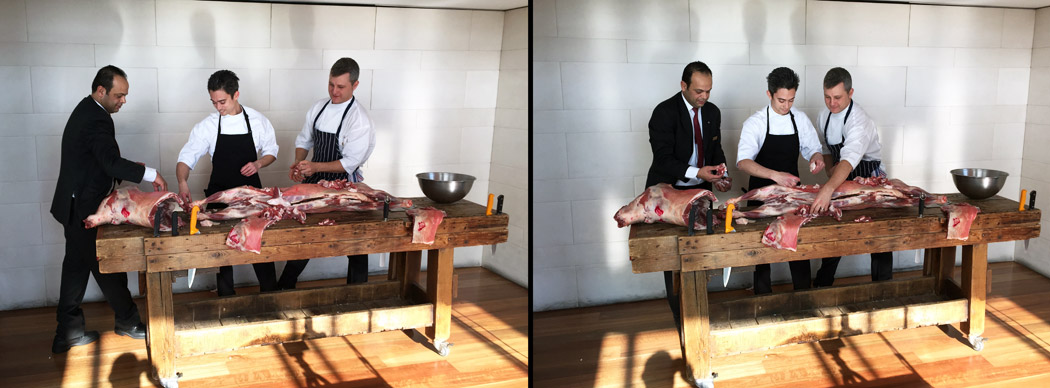 preparing the shot head chef bo shangri la sydney goat meat paul reiffer photographer behind the scenes bts making