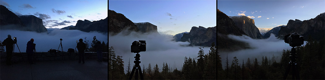 BTS Yosemite Tunnel View Fog Mist Valley Floor Sunrise Paul Reiffer Professional Landscape Photographer National Park Behind The Scenes