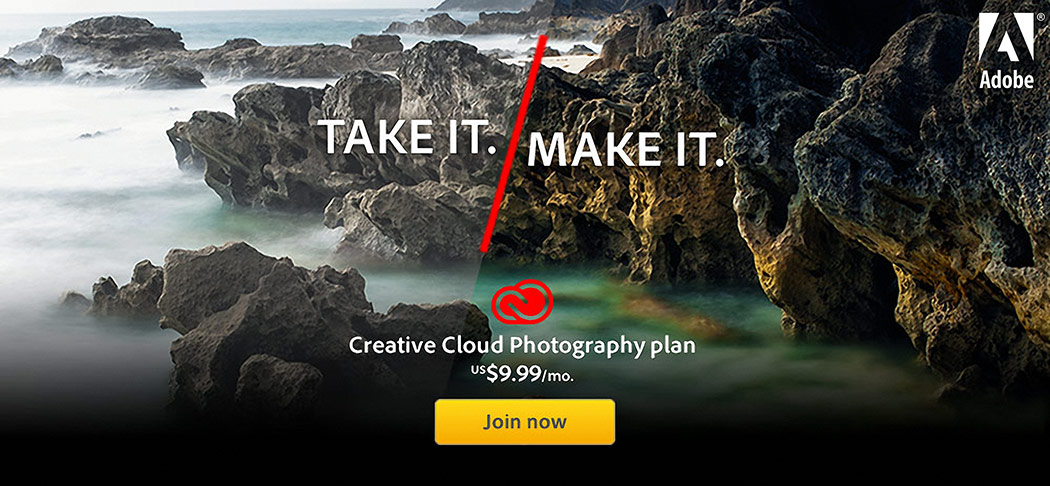 adobe photoshop creative cloud photography campaign offer take it make it web banner