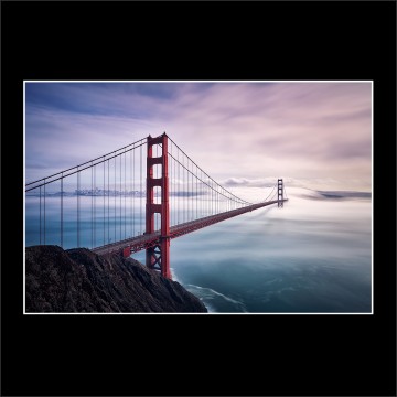 san francisco golden gate bridge fog long exposure sun cloud sunny day landscape cityscape buy limited edition fine art photograph prints paul reiffer