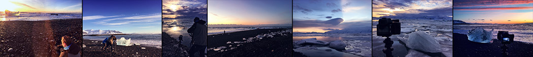 capturing photographing shooting ice blocks icebergs jokulsarlon glacier lagoon iceland vik beach black sand lake paul reiffer behind the scenes